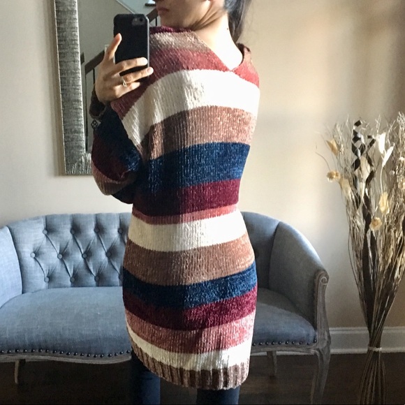 ✨NWT✨ Chenille Striped Cardigan - Picture 2 of 7